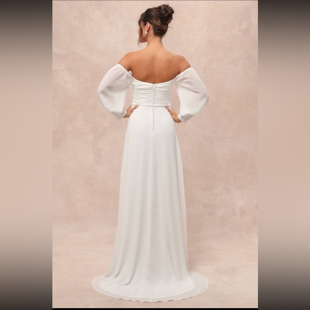 Lulus Adorna White Off-the-Shoulder Maxi Dress - Picture 2 of 7
